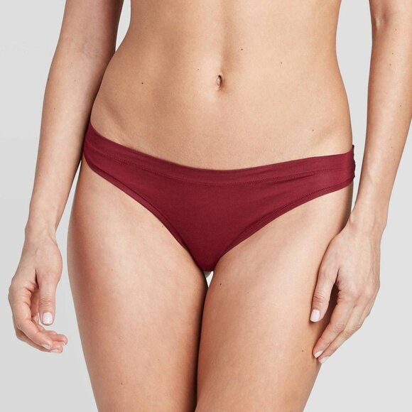 Auden Women's Comfort Thong - Auden Berry Red S - Picture 1 of 5